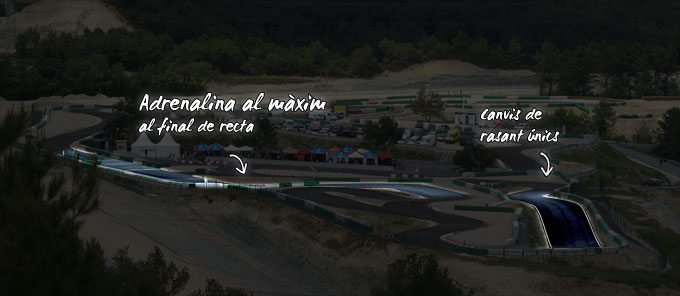 Karting ParcMotor curves con baixades i peralts