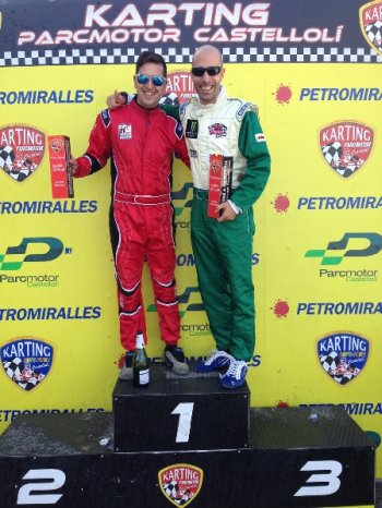 Pareja ganadora karting castelloli Open 11h