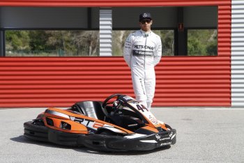 Lewis Hamilton en Karting Parcmotor