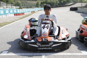 Hamilton en recta Karting Castellolí