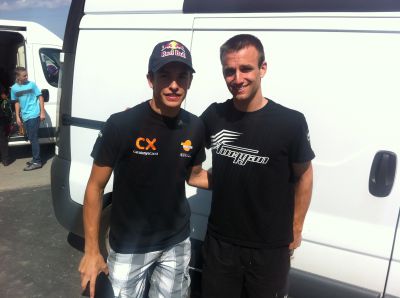 Marc Màrquez i Johan Zarco a Karting Castellolí