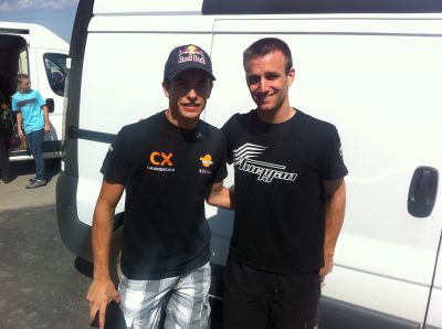 Marc Márquez y Johan Zarco en Karting Castellolí