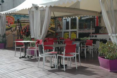 Terraza con vistas al circuito