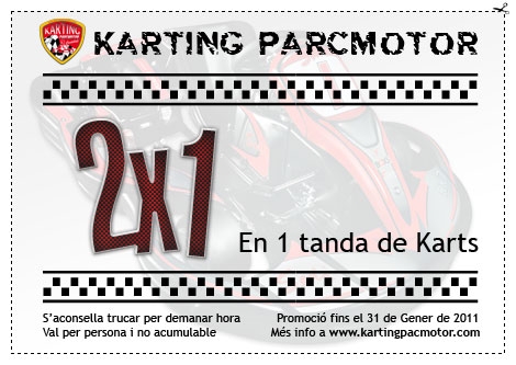 2x1 en kart todos los jueves