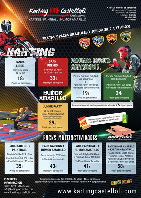 PDF Tarifas Karting Humor Amarillo Paintball Infantil