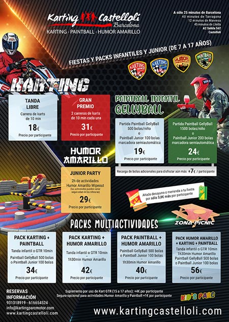 PDF Tarifes Karting Humor Amarillo Paintball Infantil